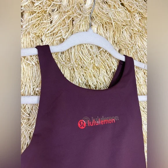 SOLDLululemonRARE NWOT💎Energy Bra High-Neck Longline✨Lunar New Year Cassis✨sz 4 - Picture 9 of 16